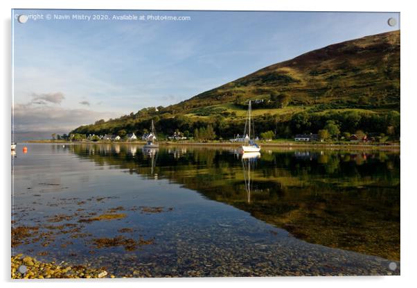 Lochranza Bay, Isle of Arran, Scotland Acrylic by Navin Mistry