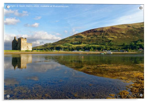 Lochranza Castle, Isle of Arran, Scotland  Acrylic by Navin Mistry