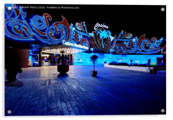 Casino Mediterraneo Alicante, Spain Acrylic by Navin Mistry