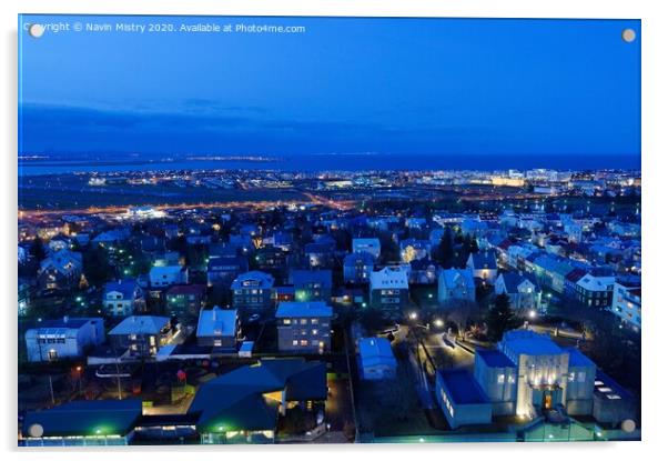 A winter morning, Reykjavík, Iceland  Acrylic by Navin Mistry