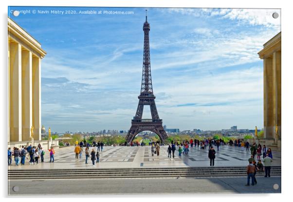 Eiffel Tower, seen from the Trocadéro Acrylic by Navin Mistry
