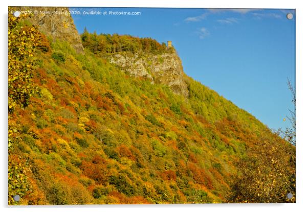 Autumn Colours, Kinnoull Hill, Perth Scotland Acrylic by Navin Mistry