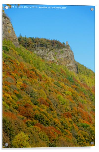 Autumn Colours, Kinnoull Hill, Perth Scotland Acrylic by Navin Mistry