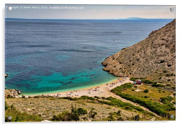Oprna Bay Krk Island Croatia Acrylic by Navin Mistry