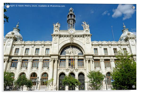 Central Post Office (Edificio de Correos y Telegrafos) Valencia, Spain Acrylic by Navin Mistry