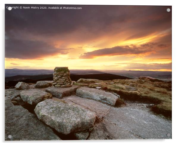 Summit of Bennachie, Aberdeenshire Acrylic by Navin Mistry