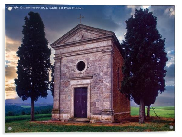 A Tuscan Chapel, Italy Acrylic by Navin Mistry