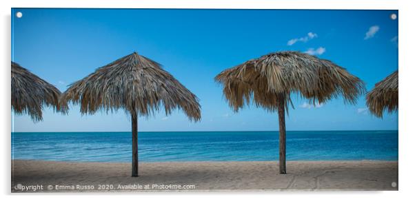 Cuba Varadero Beach Acrylic by Emma Russo