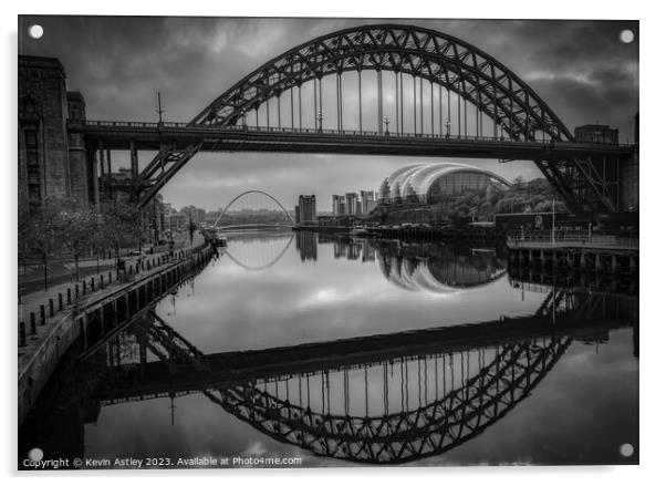 Tyne To Reflect B&W Acrylic by KJArt 
