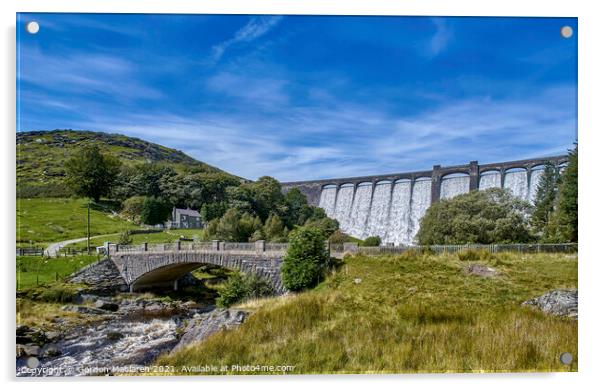 The Claerwen Reservoir Dam in Powys, Mid Wales Acrylic by Gordon Maclaren