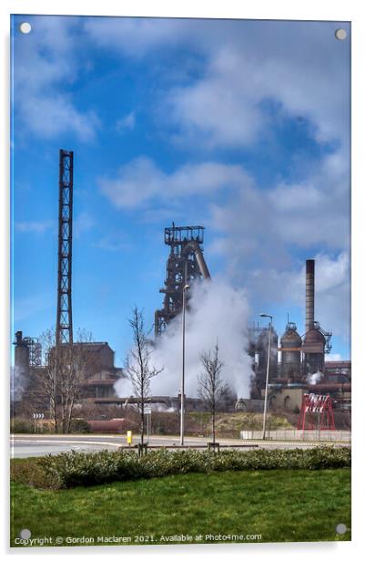 Port Talbot Steelworks, South Wales Acrylic by Gordon Maclaren