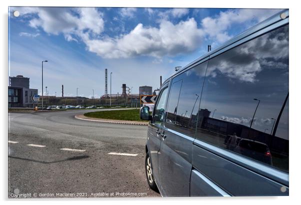 Port Talbot Steelworks South Wales UK Acrylic by Gordon Maclaren