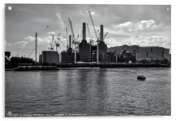 Building Work begins on Battersea Power Station Acrylic by Gordon Maclaren