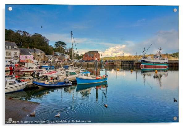 Padstow Harbour, Cornwall Acrylic by Gordon Maclaren
