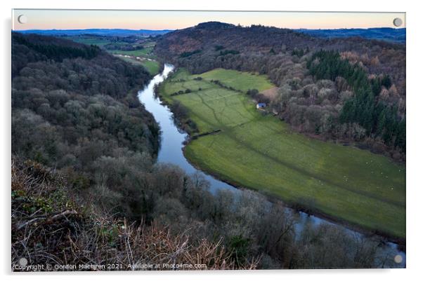 The River Wye from Symonds Yat Gloucestershire Acrylic by Gordon Maclaren