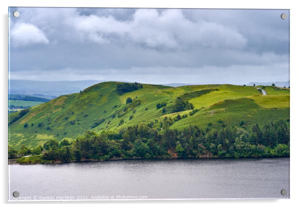 The Clywedog Reservoir near Llanidloes, Wales Acrylic by Gordon Maclaren