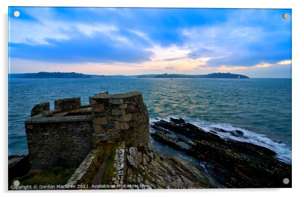 Cornish Sunrise, Pendennis, Falmouth Acrylic by Gordon Maclaren