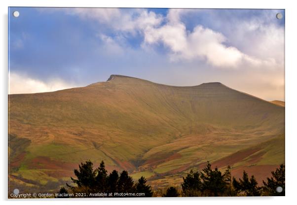 Pen y Fan and Corn Du Acrylic by Gordon Maclaren