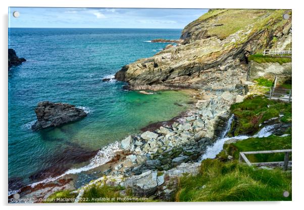 Rocky bay, Tintagel, Cornwall Acrylic by Gordon Maclaren