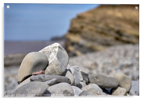 Rock Formation, Kilve Beach, Somerset, England Acrylic by Gordon Maclaren