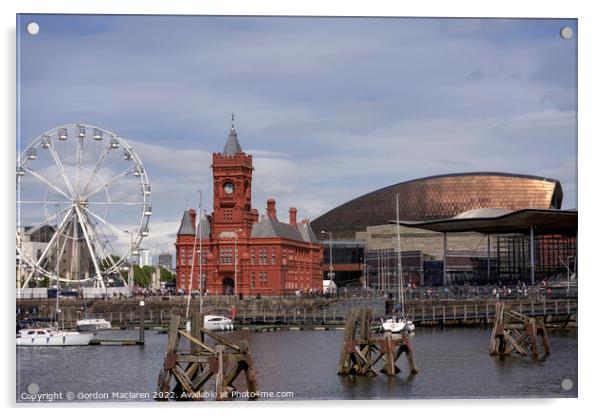 Pierhead Building, Cardiff Bay, South Wales Acrylic by Gordon Maclaren