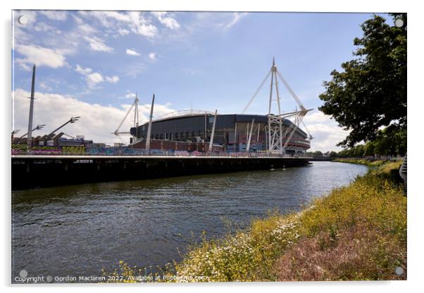 The Principality Stadium, Cardiff  Acrylic by Gordon Maclaren
