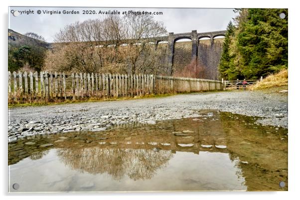 Claerwen Dam Reflection Acrylic by Gordon Maclaren