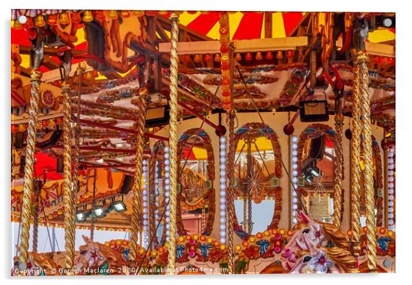 Cardiff Bay Carousel Acrylic by Gordon Maclaren