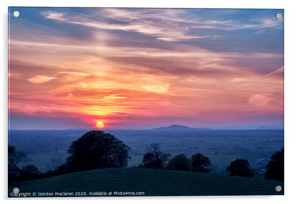 Sunset Over Somerset Acrylic by Gordon Maclaren