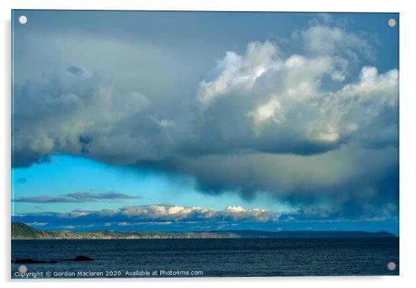 Cloud formation over Whitsand Bay, Looe, Cornwall Acrylic by Gordon Maclaren