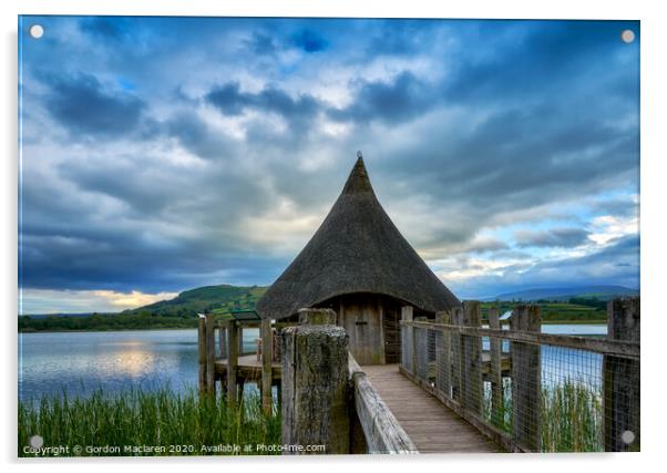 The Crannog Llangorse Lake Brecon Beacons Acrylic by Gordon Maclaren
