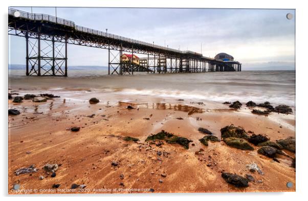 Mumbles Pier, Swansea Bay Acrylic by Gordon Maclaren