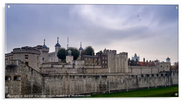 Tower of London Panorama Acrylic by Gordon Maclaren
