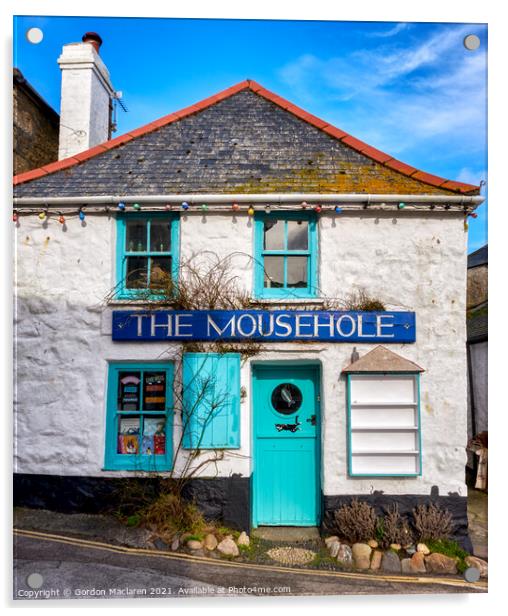 The Mousehole, Cornwall Acrylic by Gordon Maclaren