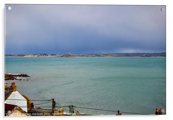 St Michaels Mount from Mousehole Acrylic by Gordon Maclaren