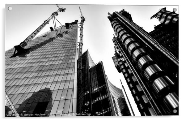 Lloyds of London & Leadenhall Street Buildings Acrylic by Gordon Maclaren