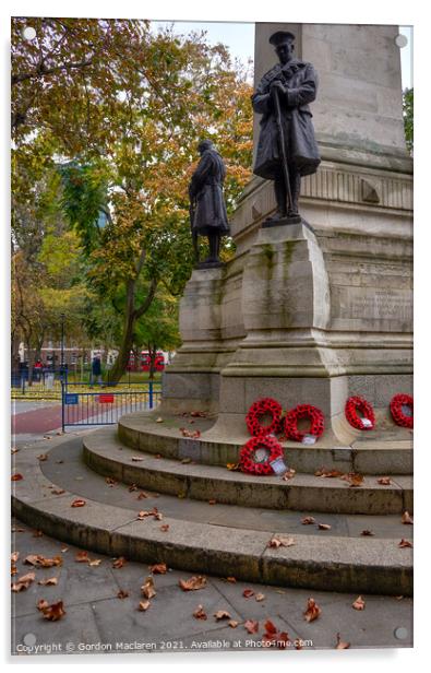 London and North Western Railway War Memorial  Acrylic by Gordon Maclaren