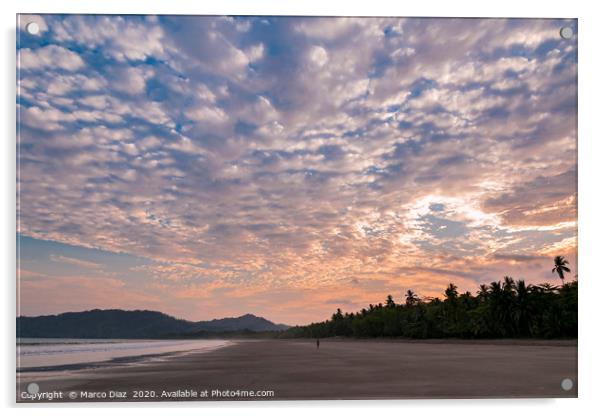 Tambor Beach Costa Rica Acrylic by Marco Diaz