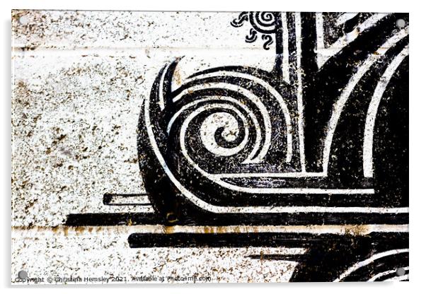 Tribal pattern as a graffiti Acrylic by Christina Hemsley