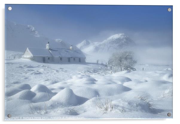 Winter Wonderland at Blackrock Cottage Acrylic by Barbara Jones