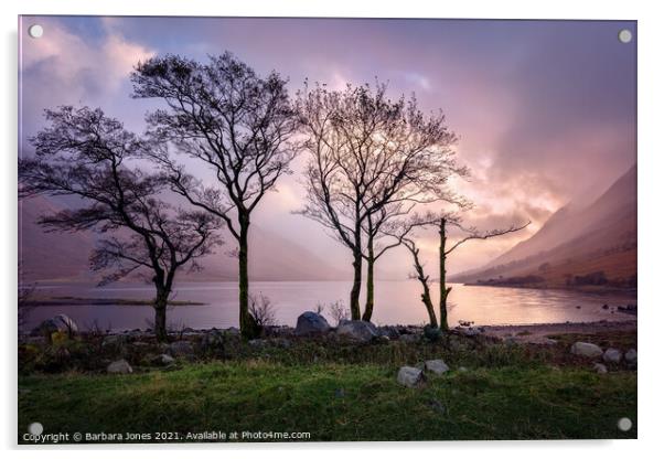   Loch Etive Sunset Scotland. Acrylic by Barbara Jones