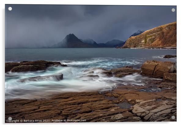 The Tempestuous Beauty of Elgol Acrylic by Barbara Jones