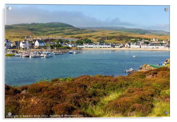 Port Ellen Sunny Summer Evening Islay Scotland Acrylic by Barbara Jones