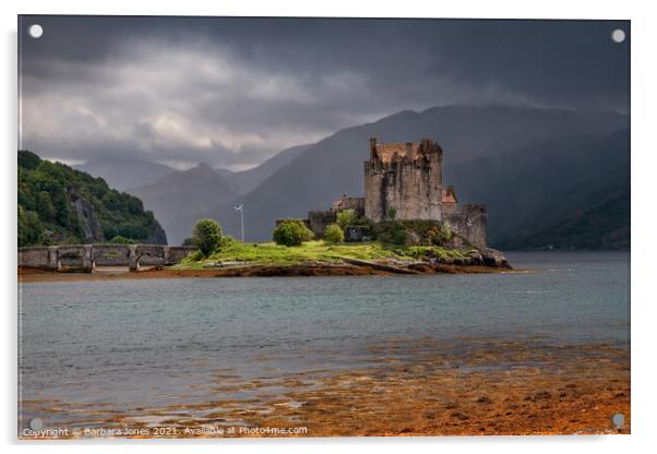 Eilean Donan Castle in Spring Loch Duich Scotland Acrylic by Barbara Jones