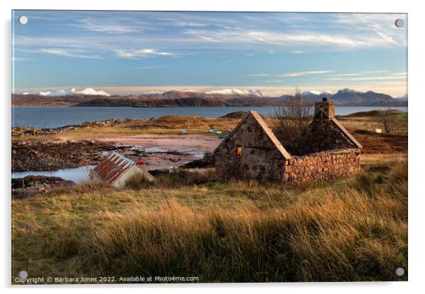 Serene Ruin by Loch Ewe Acrylic by Barbara Jones