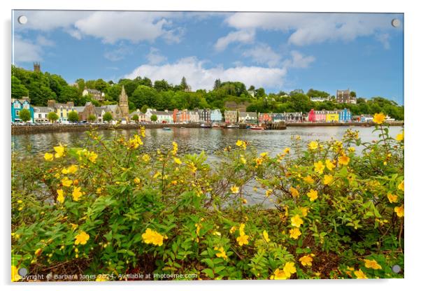 Summer Flowers Tobermory Isle of Mull Scotland Acrylic by Barbara Jones