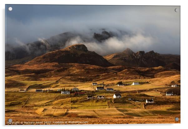  Misty Quiraing from Staffin Isle of Skye Scotland Acrylic by Barbara Jones