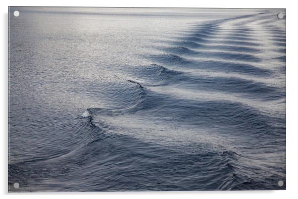 Water waves on Loch Ness  Acrylic by Alexey Rezvykh