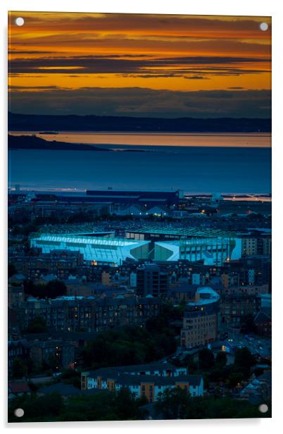 Easter Road Stadium, Edinburgh  Acrylic by Steven Lennie