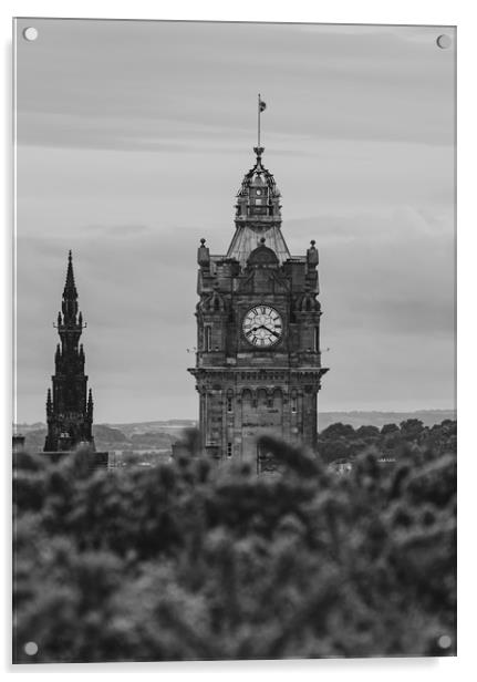 The Balmoral clock tower  Acrylic by Steven Lennie